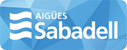 Logo Aigües Sabadell. Joan hasteko